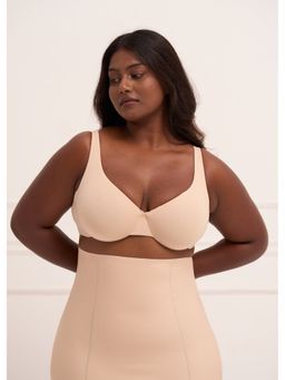 Underneat - Women Non-Padded Seamless Minimizer Bra Beige