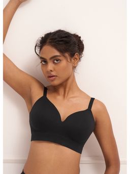 Underneat - Women Seamless Wireless Support Bra Black