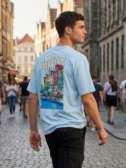 Nobero - Premium Blue Oversized T-Shirt