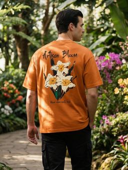 Nobero - Premium Orange Oversized T-Shirt