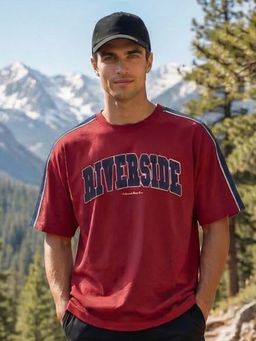 Nobero - Premium Maroon Oversized T-Shirt