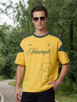 Nobero - Premium Yellow Oversized T-Shirt