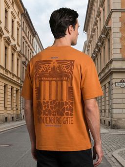 Nobero - Premium Orange Oversized T-Shirt