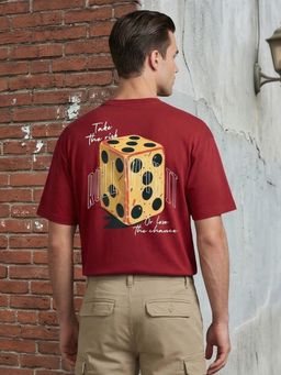 Nobero - Premium Maroon Oversized T-Shirt