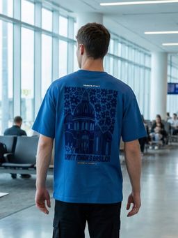 Nobero - Premium Blue Oversized T-Shirt