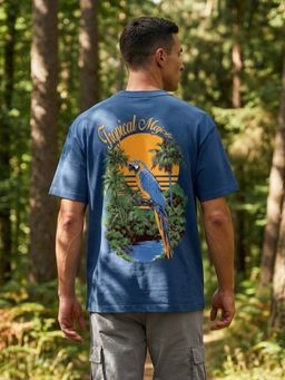 Nobero - Premium Blue Oversized T-Shirt