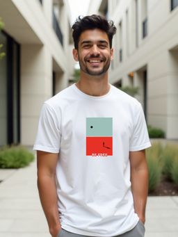 Nobero - White Regular Fit T-Shirt