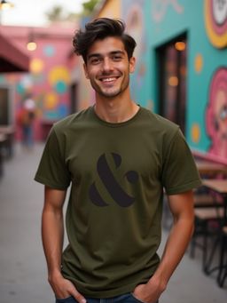 Nobero - Green Regular Fit T-Shirt