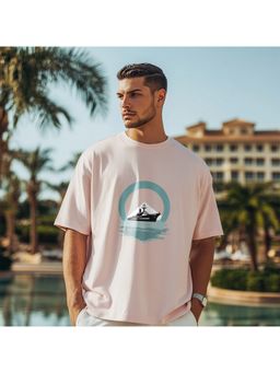 Nobero - Pink Regular Fit T-Shirt