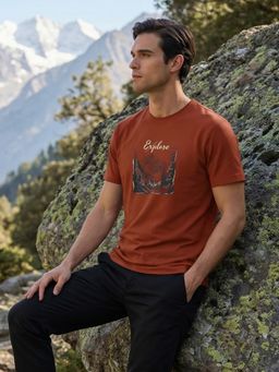 Nobero - Rust Regular Fit T-Shirt