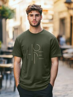 Nobero - Green Regular Fit T-Shirt
