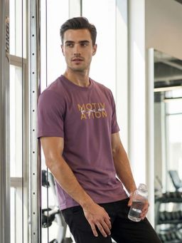 Nobero - Purple Regular Fit T-Shirt