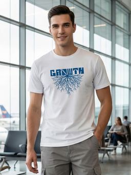 Nobero - White Regular Fit T-Shirt