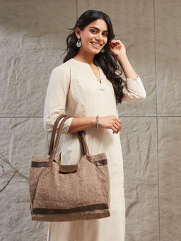 Fabindia - Women Brown Tote Bag (Free Size)