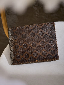 Fabindia - Men Brown Leather Wallet (Free Size)