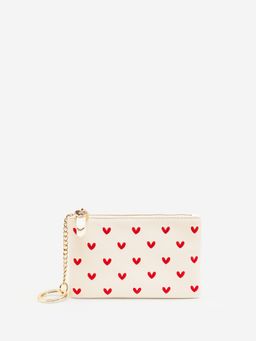 CARPISA ITALIA - Women Lilia Off White Embroidered Purse (S)