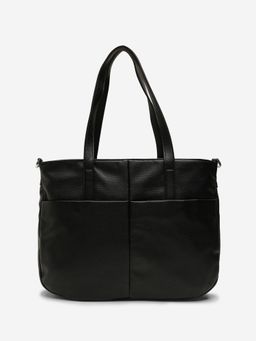 CARPISA ITALIA - Women Yukon Black Tote Bag with Detachable Strap (L)