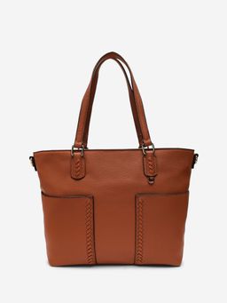 CARPISA ITALIA - Women Yukon Tan Tote Bag with Detachable Strap (L)