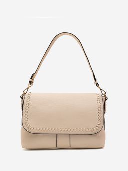 CARPISA ITALIA - Women Yukon Cream Shoulder Bag with Detachable Strap (M)