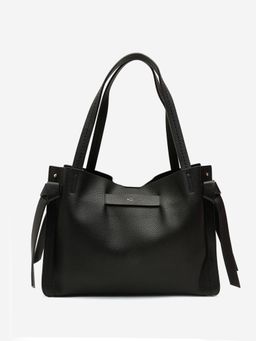 CARPISA ITALIA - Women Felce Black Shoulder Bag with Detachable Strap (L)
