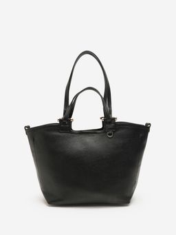 CARPISA ITALIA - Women Mimosa Black Tote Bag with Detachable Strap (M)