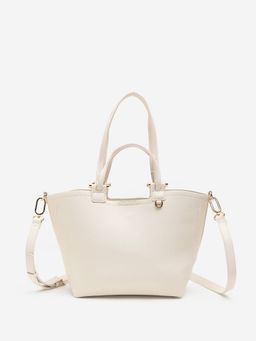 CARPISA ITALIA - Women Mimosa White Tote Bag with Detachable Strap (M)