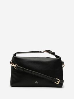 CARPISA ITALIA - Women Dafne Black Shoulder Bag with Detachable Strap (S)
