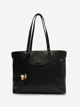 CARPISA ITALIA - Women Giada Black Tote Bag with Detachable Strap (L)
