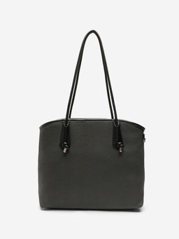 CARPISA ITALIA - Women Jasmine Black Textured Tote Bag (L)