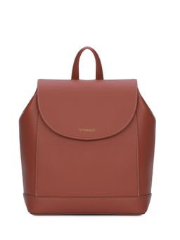 MIRAGGIO - Women Rust Solid Backpack (M)