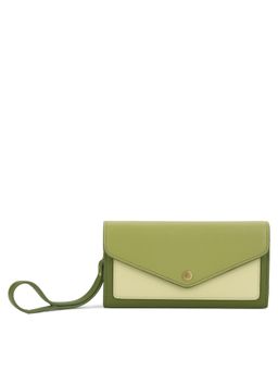 MIRAGGIO - Women Gemma Green Colorblock Wristlet Wallet (M)