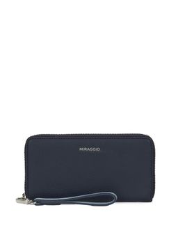 MIRAGGIO - Women Harlow Navy Blue Wristlet Wallet (M)