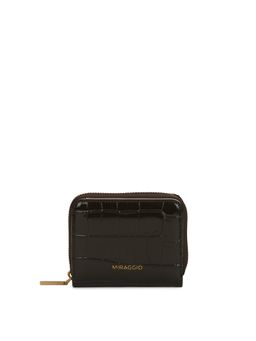 MIRAGGIO - Women Lea Black Textured Wallet (S)