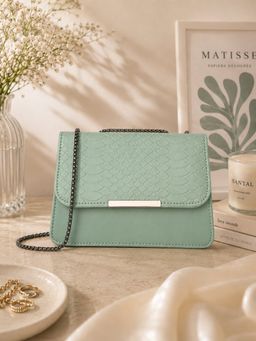 Caprese - Women Martha Green Textured Sling Bag (M)
