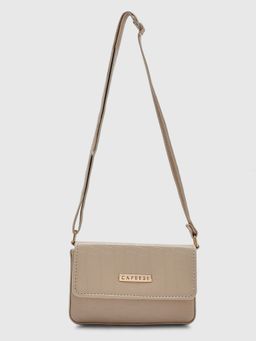 Caprese - Women Comm Beige Textured Sling Bag (M)