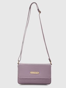 Caprese - Women Comm Lavender Textured Sling Bag (M)