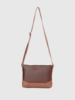 Caprese - Women Cresto Brown Colorblock Sling Bag (M)