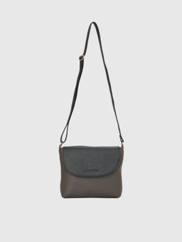 Caprese - Women Risto Grey-Black Colorblock Sling Bag (M)