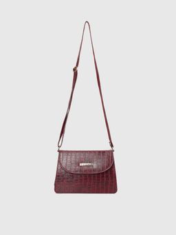 Caprese - Women Sarah Burgundy Textured Sling Bag (M)