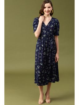 Gipsy - Navy Blue Floral Liva Dress