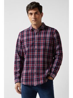 Louis Philippe - Men Multi-Color Slim Fit Checks Full Sleeves Casual Shirt