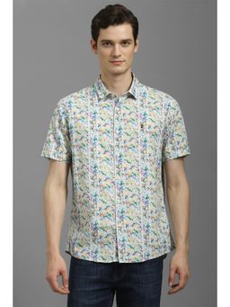 Louis Philippe - Men Multi-Color Slim Fit Print Half Sleeves Casual Shirt
