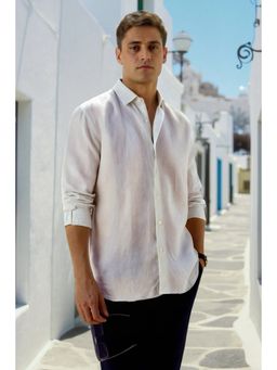 Louis Philippe - Men Grey Regular Fit Textured Shirt