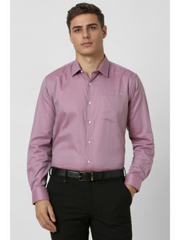 Van Heusen - Men Purple Regular Fit Textured Full Sleeves Shirt
