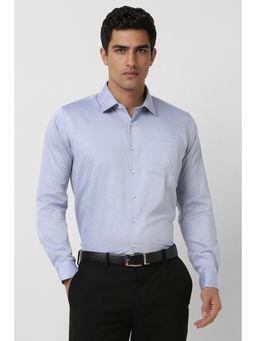 Van Heusen - Men Light Blue Slim Fit Full Sleeves Shirt