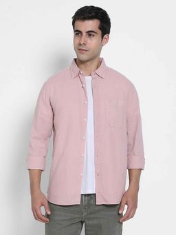 American Eagle - Men Pink Full Sleeves Solid Shirt