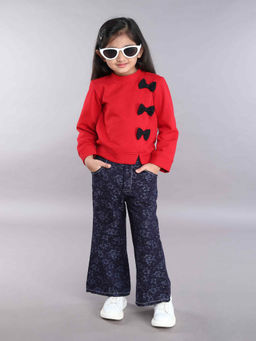 Taffy - Bow Detail Full Sleeves Sweatshirt