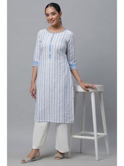 Aurelia - Multi-Color Stripe Printed Casual Kurta