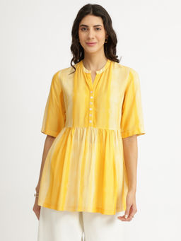 Pink Fort - Rayon Stripe Play Tunic - Yellow