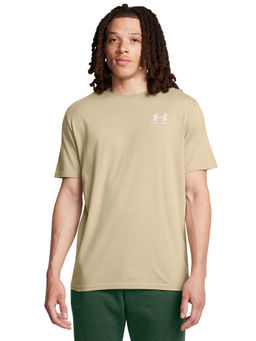 Under Armour - Beige Solid Regular Fit T-shirt